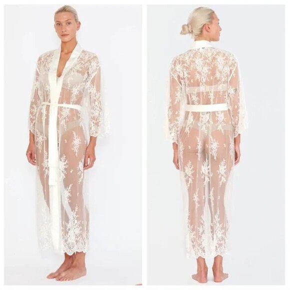 💕BHLDN x RYA COLLECTION💕 Darling Lace Robe ~ White Medium/Large NWOT - Picture 1 of 15